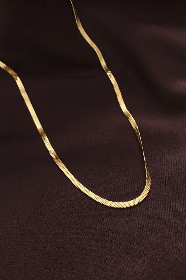 316L Çelik Gold Renk 60 cm İtalyan Zincir Kolye