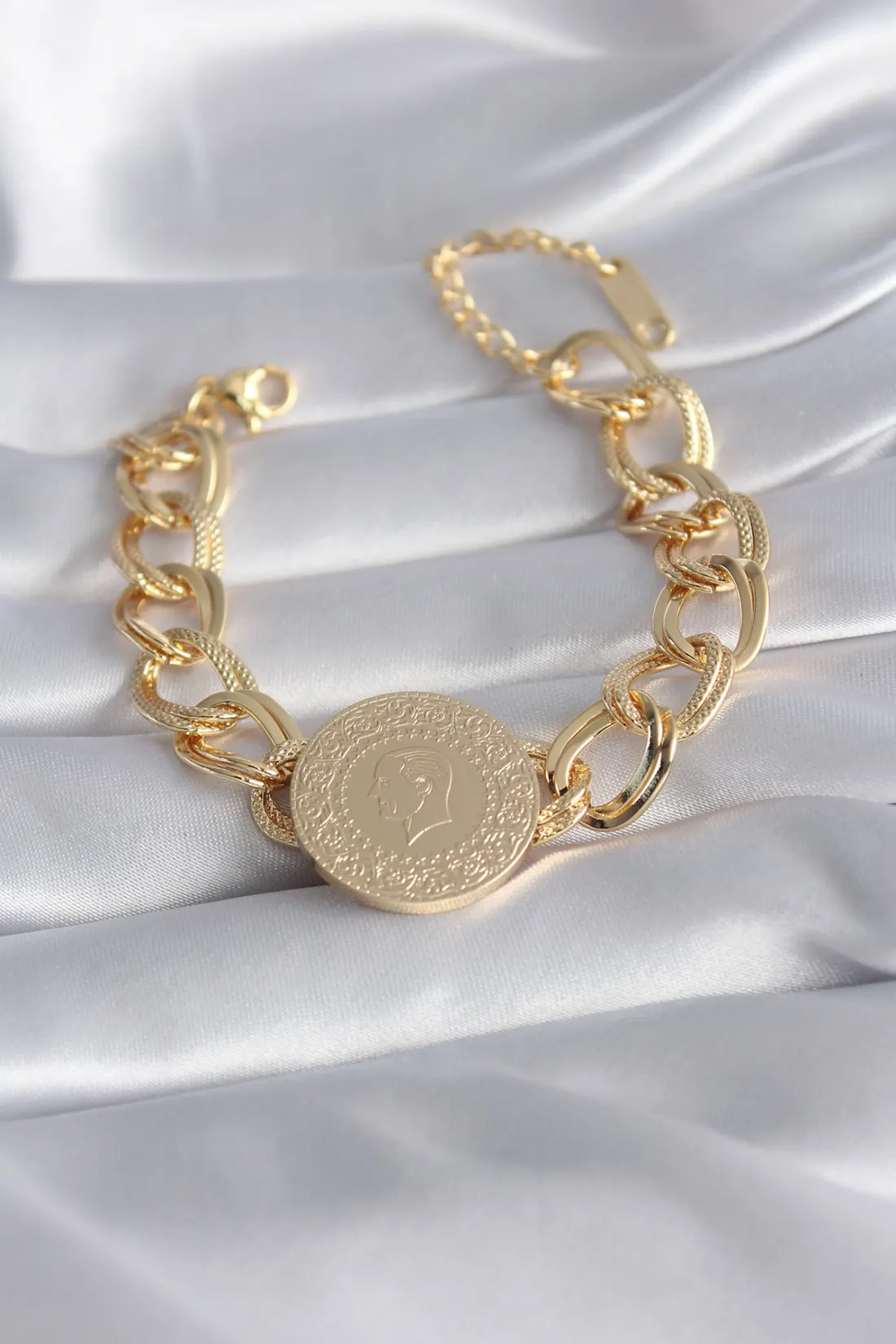 316L Çelik Gold Renk Tam Gold Model Samanyolu Kadın Bileklik