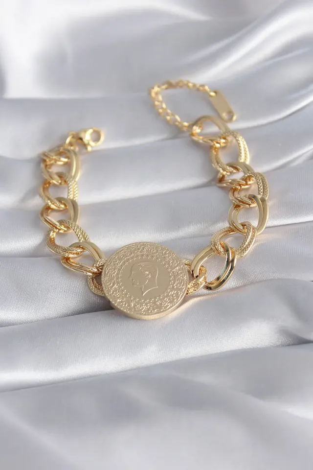 316L Çelik Gold Renk Tam Gold Model Samanyolu Kadın Bileklik