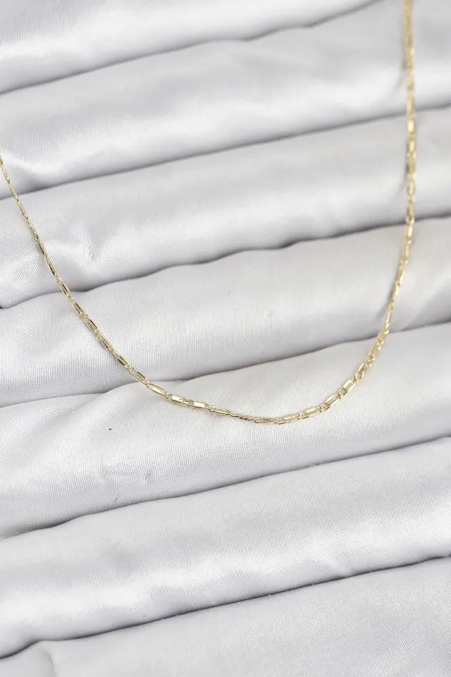 CM 14K Gold Renk Kesme Model 60 cm Kadın Kolye