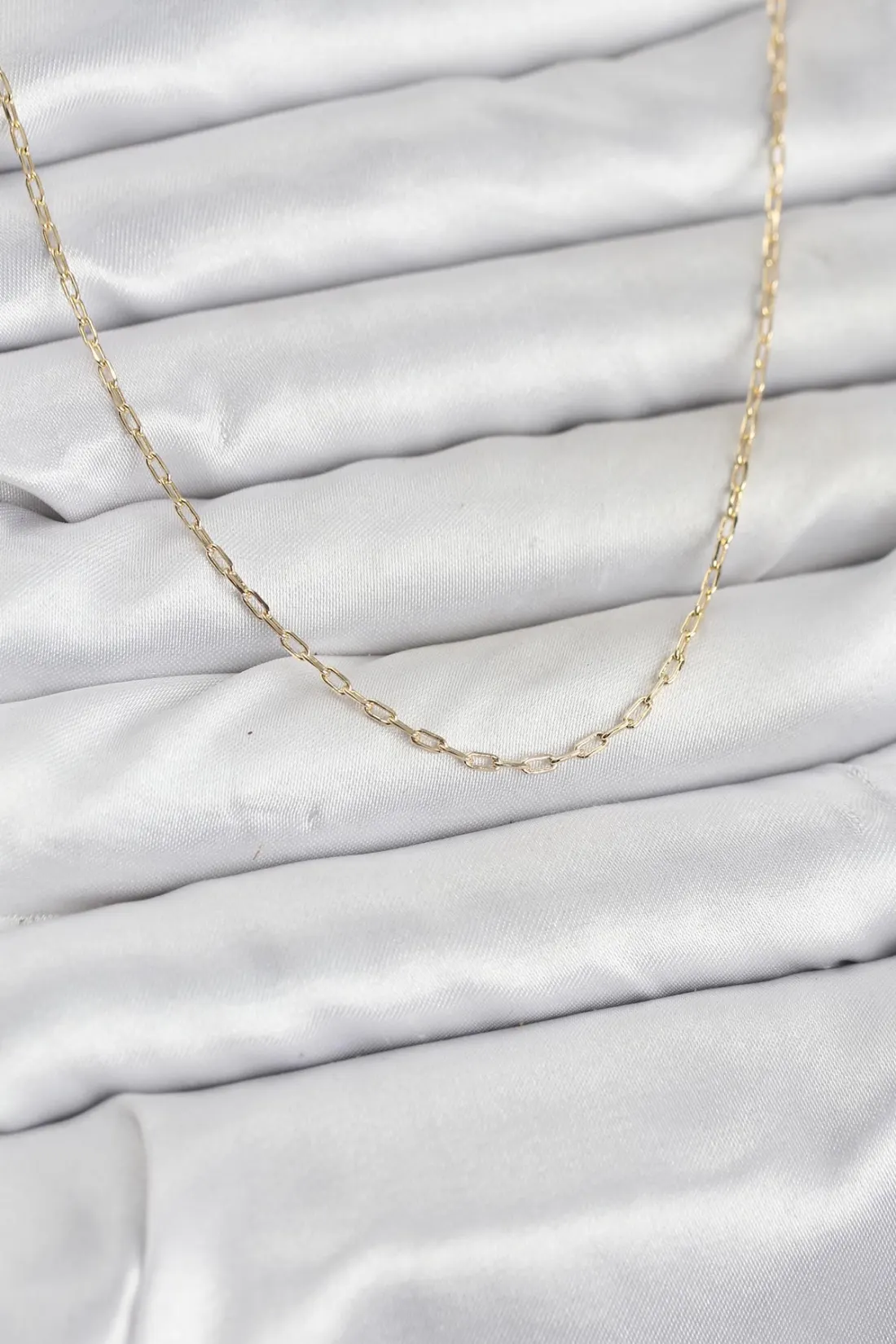 CM 14K Gold Renk Ataç Zincir Model 60 cm Kadın Kolye
