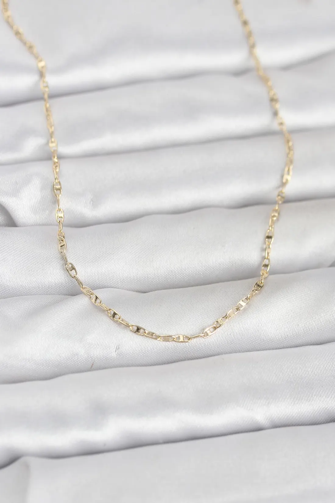 CM 14K Gold Renk Gemici Zincir Model 60 cm Kadın Kolye