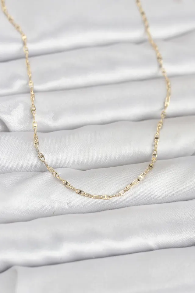 CM 14K Gold Renk Gemici Zincir Model 60 cm Kadın Kolye