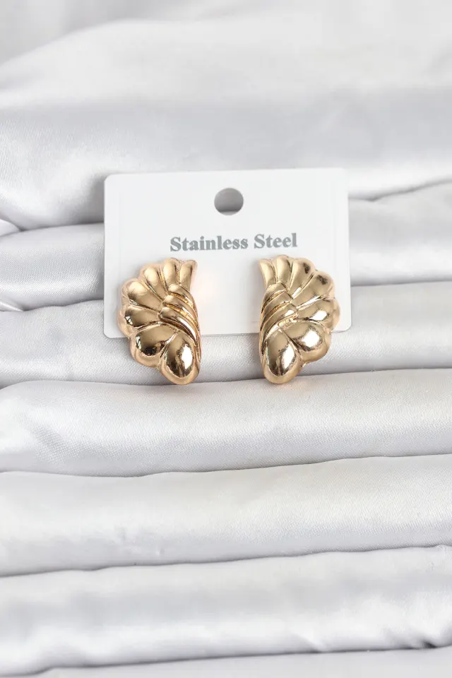 316L Çelik Gold Renk Vintage Model Kadın Küpe