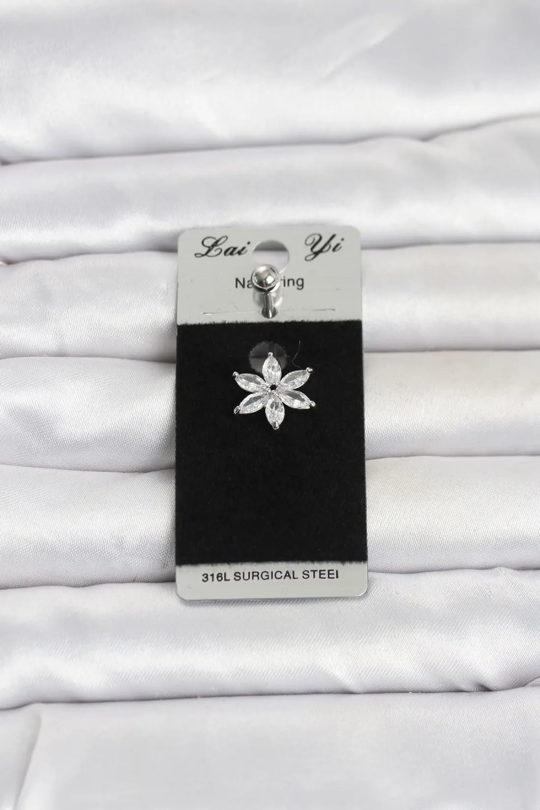 316L Cerrahi Çelik Lotus Model Göbek Piercing